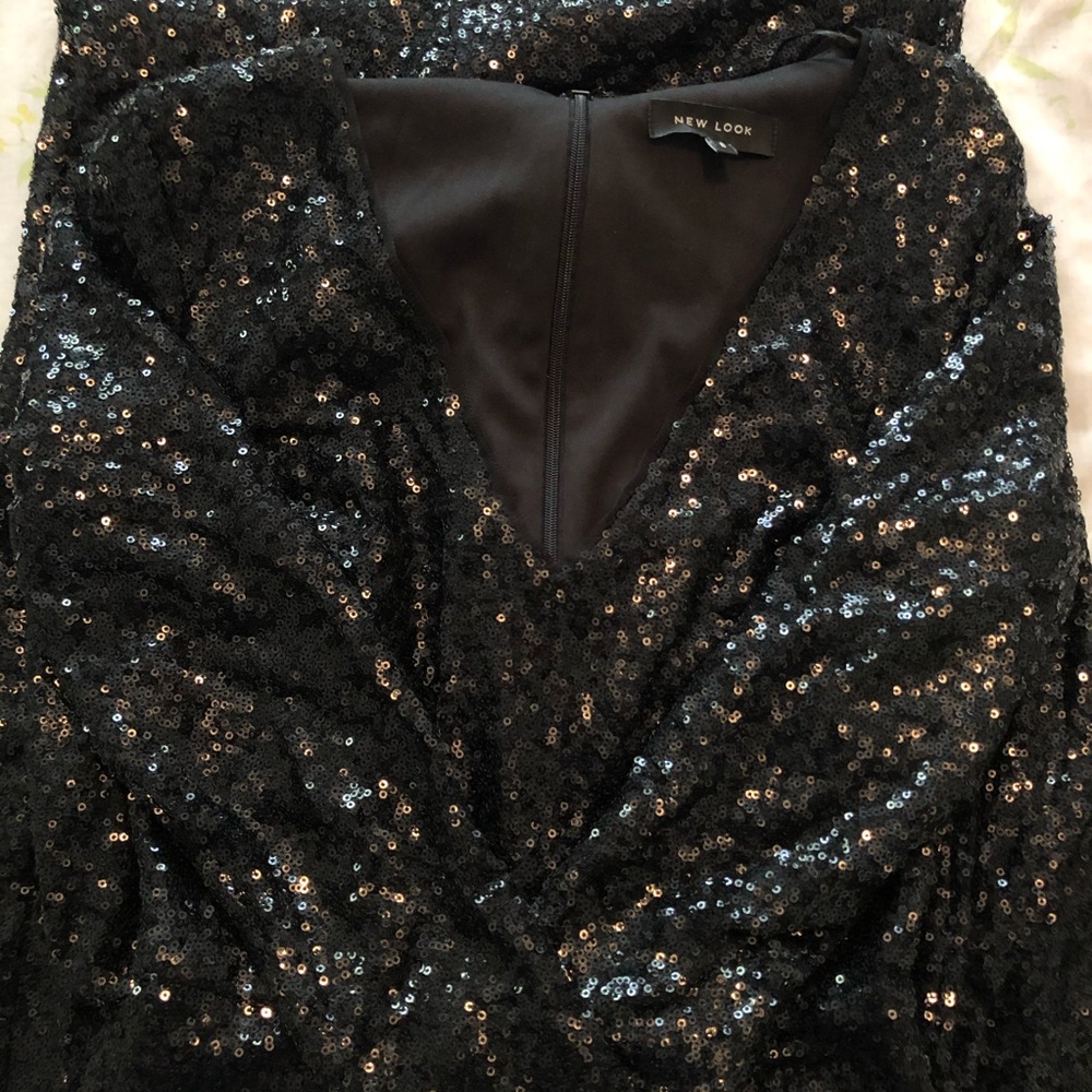 New Look Sequin Long Sleeve Evening Gown - ASOS - Picture 6 of 8